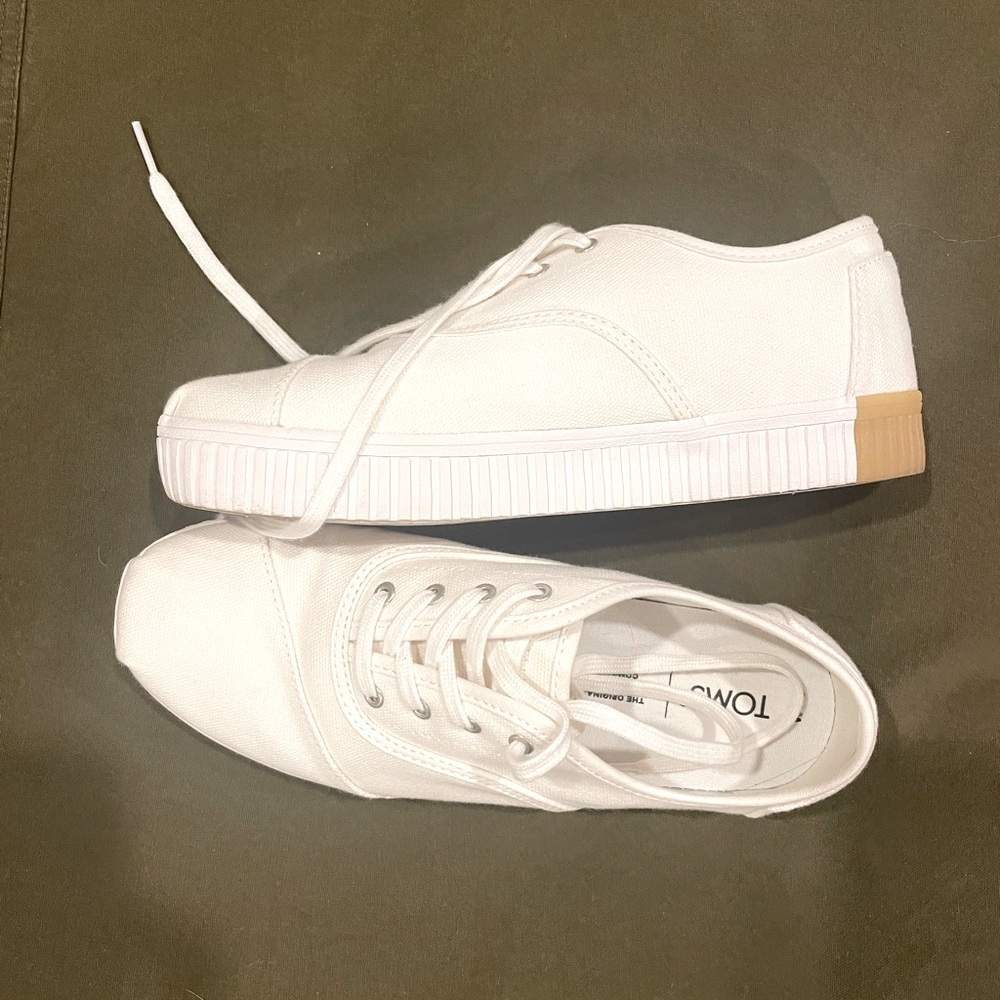 Toms White Canvas Sneakers